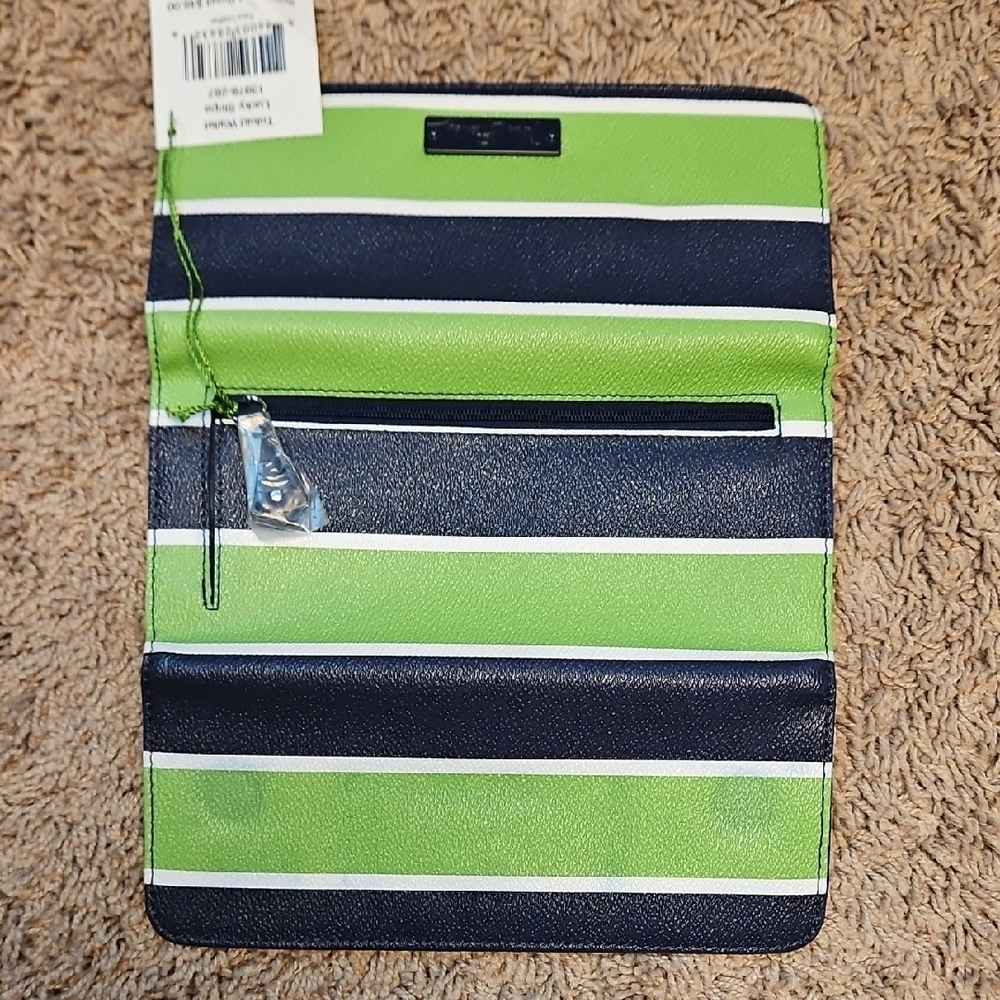 Vera Bradley Trifold Wallet In Lucky Stripe - Picture 4 of 10